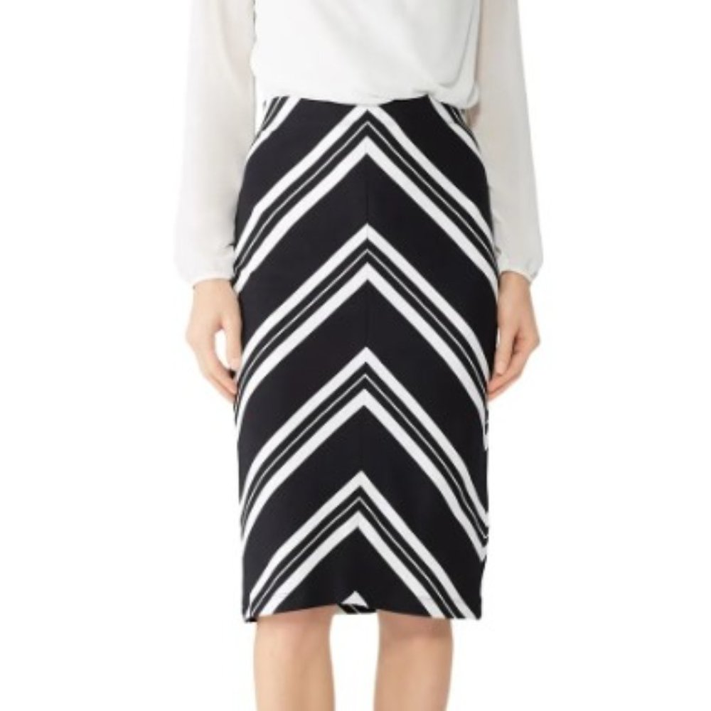 Trina Turk "Ashby" Stripe Stretch Pull On Pencil Skirt- Sz. XS
